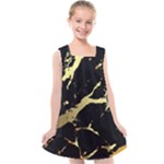 Marble Black, Kiss, Gold, Pretty Kids  Cross Back Dress