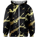 Marble Black, Kiss, Gold, Pretty Kids  Zipper Hoodie Without Drawstring