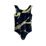 Marble Black, Kiss, Gold, Pretty Kids  Frill Swimsuit