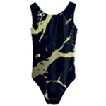 Marble Black, Kiss, Gold, Pretty Kids  Cut-Out Back One Piece Swimsuit