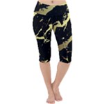 Marble Black, Kiss, Gold, Pretty Lightweight Velour Cropped Yoga Leggings