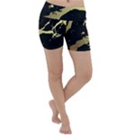 Marble Black, Kiss, Gold, Pretty Lightweight Velour Yoga Shorts