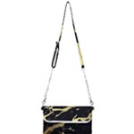 Marble Black, Kiss, Gold, Pretty Mini Crossbody Handbag