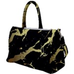 Marble Black, Kiss, Gold, Pretty Duffel Travel Bag