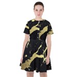 Marble Black, Kiss, Gold, Pretty Sailor Dress