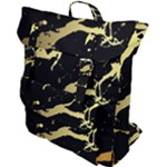 Marble Black, Kiss, Gold, Pretty Buckle Up Backpack