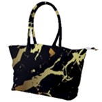 Marble Black, Kiss, Gold, Pretty Canvas Shoulder Bag