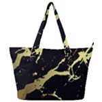 Marble Black, Kiss, Gold, Pretty Full Print Shoulder Bag