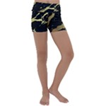 Marble Black, Kiss, Gold, Pretty Kids  Lightweight Velour Yoga Shorts