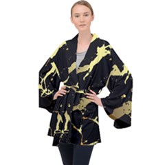 Long Sleeve Velvet Kimono  