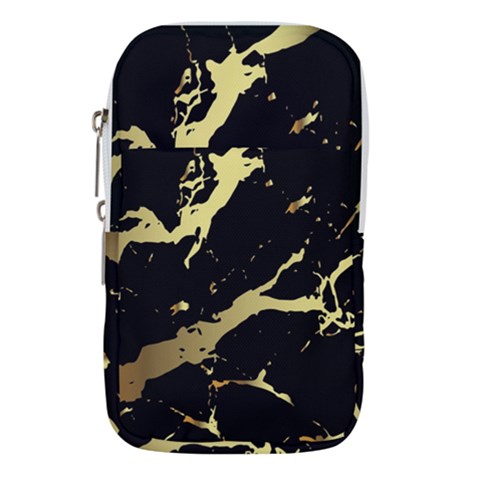 Marble Black, Kiss, Gold, Pretty Waist Pouch (Small) from ArtsNow.com