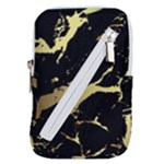 Marble Black, Kiss, Gold, Pretty Belt Pouch Bag (Small)