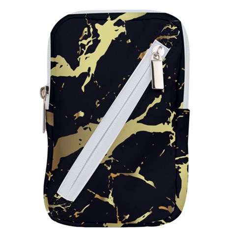 Marble Black, Kiss, Gold, Pretty Belt Pouch Bag (Large) from ArtsNow.com