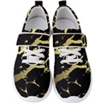 Marble Black, Kiss, Gold, Pretty Men s Velcro Strap Shoes