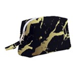 Marble Black, Kiss, Gold, Pretty Wristlet Pouch Bag (Medium)