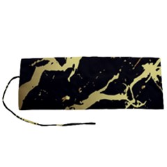 Marble Black, Kiss, Gold, Pretty Roll Up Canvas Pencil Holder (S) from ArtsNow.com