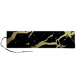 Marble Black, Kiss, Gold, Pretty Roll Up Canvas Pencil Holder (L)