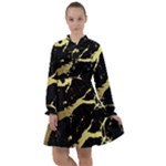 Marble Black, Kiss, Gold, Pretty All Frills Dress