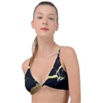 Marble Black, Kiss, Gold, Pretty Knot Up Bikini Top