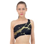 Marble Black, Kiss, Gold, Pretty Spliced Up Bikini Top 