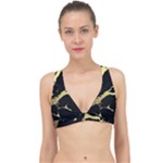 Marble Black, Kiss, Gold, Pretty Classic Banded Bikini Top