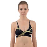 Marble Black, Kiss, Gold, Pretty Wrap Around Bikini Top