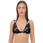 Marble Black, Kiss, Gold, Pretty Double Strap Halter Bikini Top