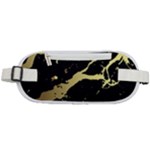 Marble Black, Kiss, Gold, Pretty Rounded Waist Pouch