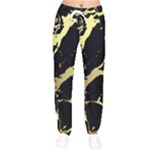 Marble Black, Kiss, Gold, Pretty Women Velvet Drawstring Pants