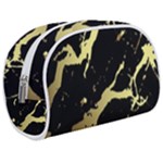 Marble Black, Kiss, Gold, Pretty Make Up Case (Medium)