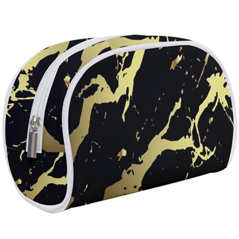 Marble Black, Kiss, Gold, Pretty Make Up Case (Large) from ArtsNow.com