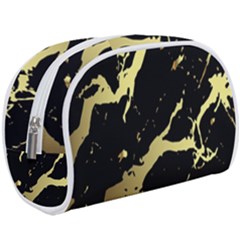 Marble Black, Kiss, Gold, Pretty Make Up Case (Large) from ArtsNow.com