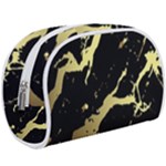 Marble Black, Kiss, Gold, Pretty Make Up Case (Large)