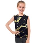 Marble Black, Kiss, Gold, Pretty Kids  Mesh Tank Top