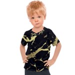 Marble Black, Kiss, Gold, Pretty Kids  Sports T-Shirt