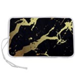 Marble Black, Kiss, Gold, Pretty Pen Storage Case (L)