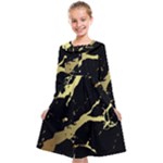 Marble Black, Kiss, Gold, Pretty Kids  Midi Sailor Dress