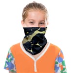 Marble Black, Kiss, Gold, Pretty Face Covering Bandana (Kids)