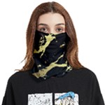 Marble Black, Kiss, Gold, Pretty Face Covering Bandana (Two Sides)