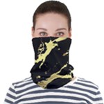 Marble Black, Kiss, Gold, Pretty Face Seamless Bandana (Adult)