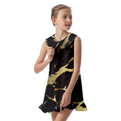 Kids  Pilgrim Collar Ruffle Hem Dress 