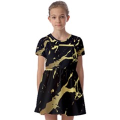 Kids  Short Sleeve Pinafore Style Dress 