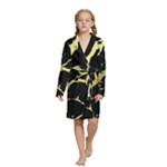 Marble Black, Kiss, Gold, Pretty Kids  Long Sleeve Velvet Lounge Robe