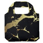 Marble Black, Kiss, Gold, Pretty Premium Foldable Grocery Recycle Bag