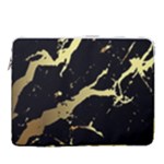 Marble Black, Kiss, Gold, Pretty 15  Vertical Laptop Sleeve Case With Pocket