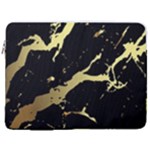 Marble Black, Kiss, Gold, Pretty 17  Vertical Laptop Sleeve Case With Pocket