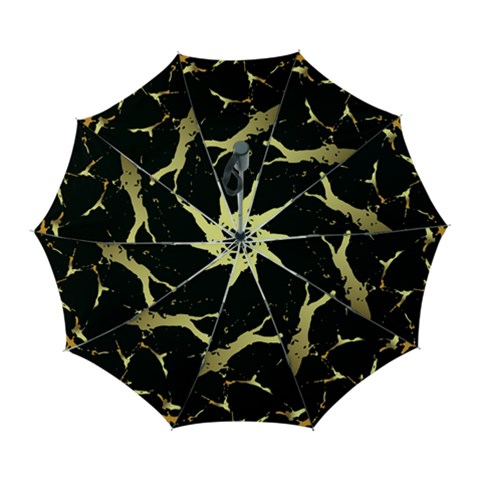 Marble Black, Kiss, Gold, Pretty Automatic Folding Umbrella with Case (Large) from ArtsNow.com