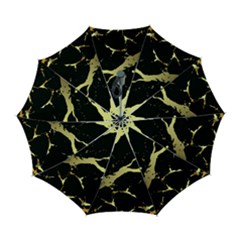 Marble Black, Kiss, Gold, Pretty Automatic Folding Umbrella with Case (Large) from ArtsNow.com