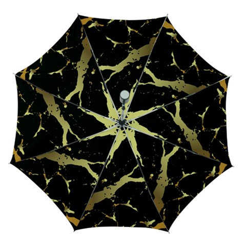 Marble Black, Kiss, Gold, Pretty Automatic Folding Umbrella with Case (Medium) from ArtsNow.com