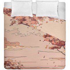 Pastel Nature , Art, Blue, Cute, Nature, Pink Duvet Cover Double Side (King Size) from ArtsNow.com